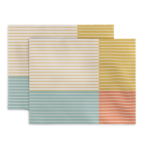 Colour Poems Color Block Line Abstract IX Placemat