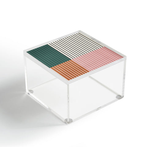 Colour Poems Color Block Line Abstract V Acrylic Box