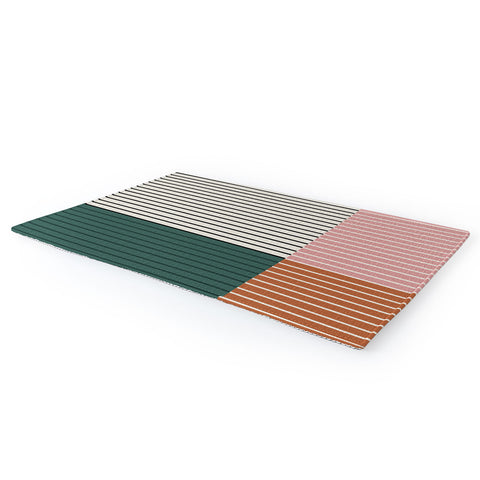 Colour Poems Color Block Line Abstract V Area Rug
