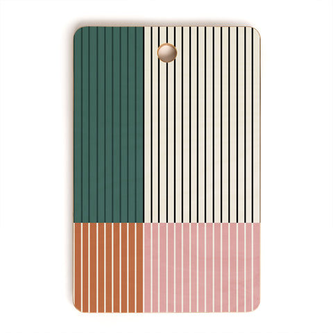 Colour Poems Color Block Line Abstract V Cutting Board Rectangle