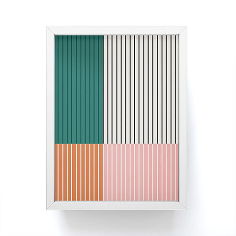 Colour Poems Color Block Line Abstract V Framed Mini Art Print