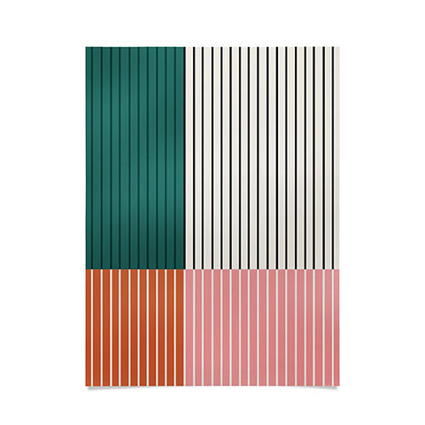 Colour Poems Color Block Line Abstract V Poster