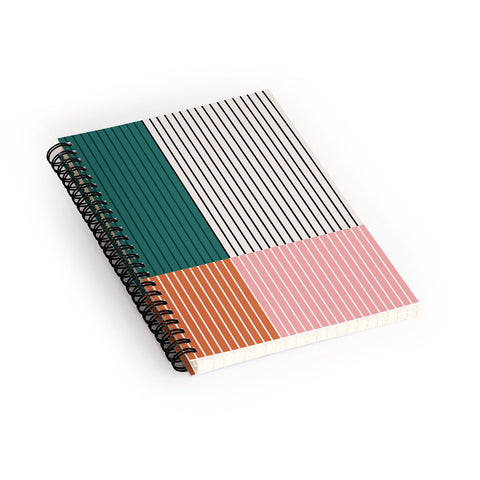 Colour Poems Color Block Line Abstract V Spiral Notebook