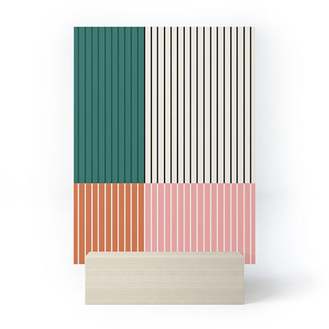 Colour Poems Color Block Line Abstract V Mini Art Print