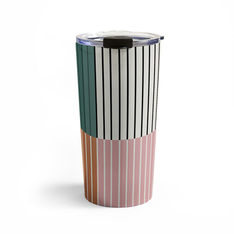 Colour Poems Color Block Line Abstract V Travel Mug