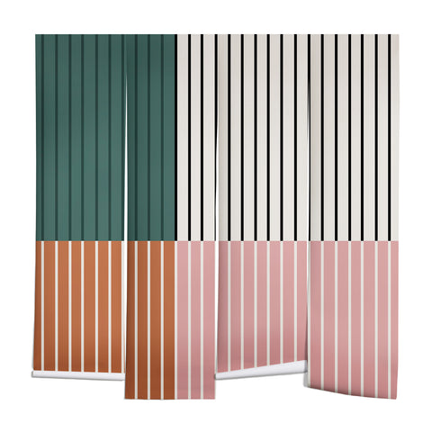 Colour Poems Color Block Line Abstract V Wall Mural