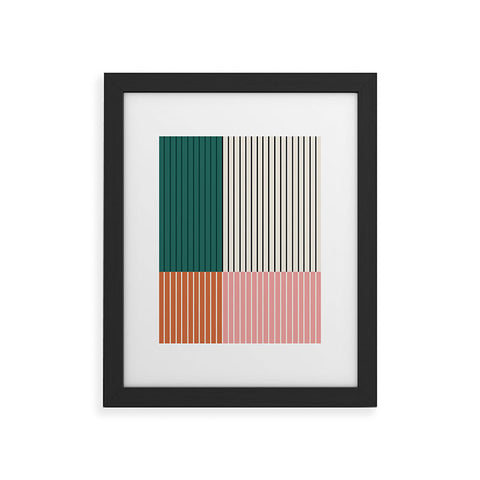 Colour Poems Color Block Line Abstract V Framed Art Print