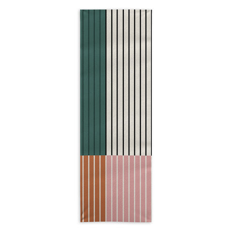Colour Poems Color Block Line Abstract V Yoga Towel