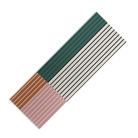 Colour Poems Color Block Line Abstract V Yoga Mat