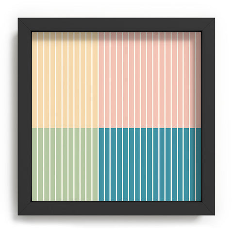 Colour Poems Color Block Line Abstract VII Recessed Framing Square