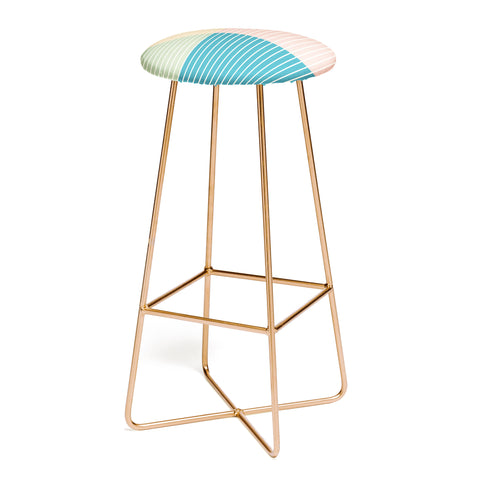 Colour Poems Color Block Line Abstract VII Bar Stool
