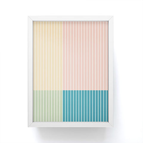 Colour Poems Color Block Line Abstract VII Framed Mini Art Print