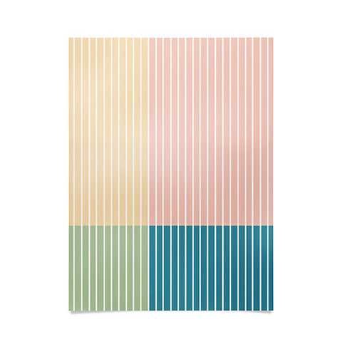 Colour Poems Color Block Line Abstract VII Poster