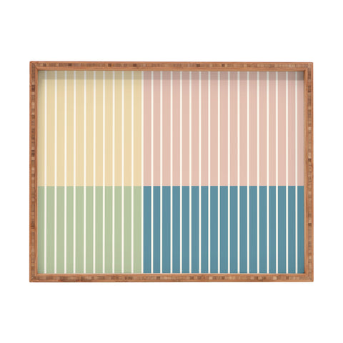 Colour Poems Color Block Line Abstract VII Rectangular Tray