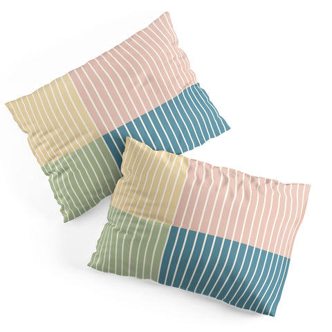 Colour Poems Color Block Line Abstract VII Pillow Shams