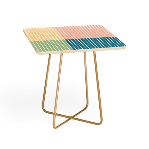 Colour Poems Color Block Line Abstract VII Side Table