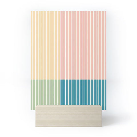 Colour Poems Color Block Line Abstract VII Mini Art Print