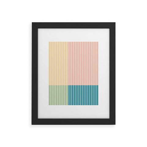 Colour Poems Color Block Line Abstract VII Framed Art Print