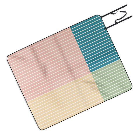 Colour Poems Color Block Line Abstract VII Picnic Blanket