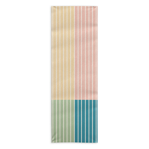 Colour Poems Color Block Line Abstract VII Yoga Towel