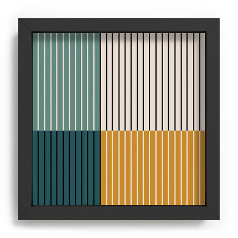 Colour Poems Color Block Line Abstract VIII Recessed Framing Square