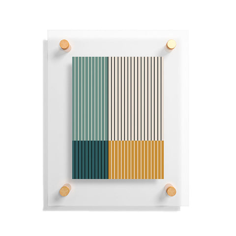 Colour Poems Color Block Line Abstract VIII Floating Acrylic Print