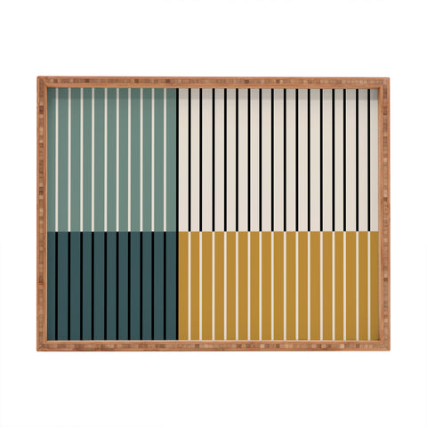 Colour Poems Color Block Line Abstract VIII Rectangular Tray