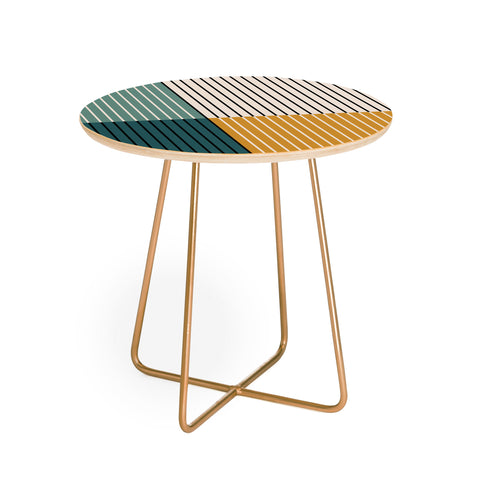 Colour Poems Color Block Line Abstract VIII Round Side Table