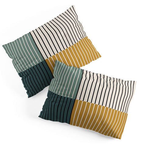 Colour Poems Color Block Line Abstract VIII Pillow Shams