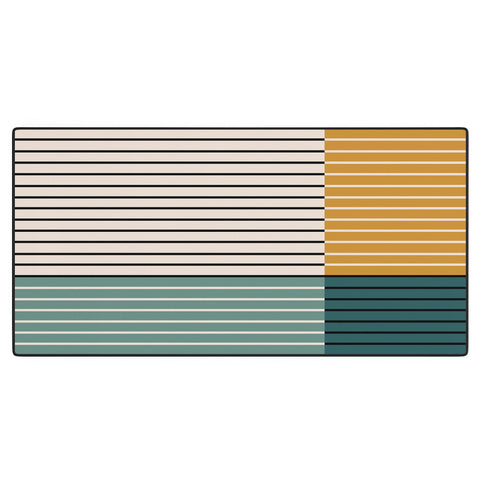 Colour Poems Color Block Line Abstract VIII Desk Mat