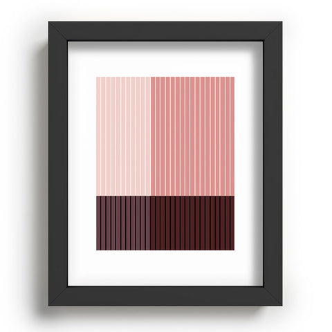 Colour Poems Color Block Line Abstract XI Recessed Framing Rectangle