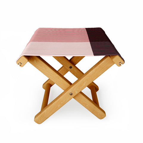 Colour Poems Color Block Line Abstract XI Folding Stool