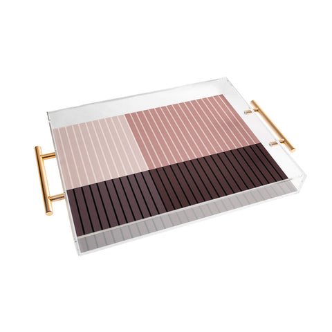 Colour Poems Color Block Line Abstract XI Acrylic Tray