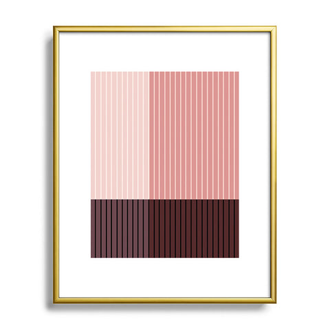 Colour Poems Color Block Line Abstract XI Metal Framed Art Print