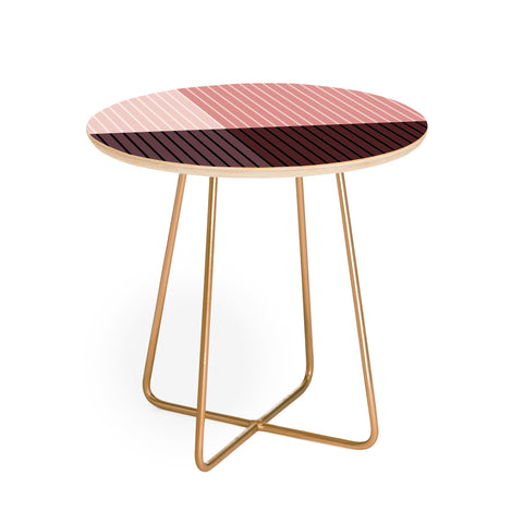 Colour Poems Color Block Line Abstract XI Round Side Table