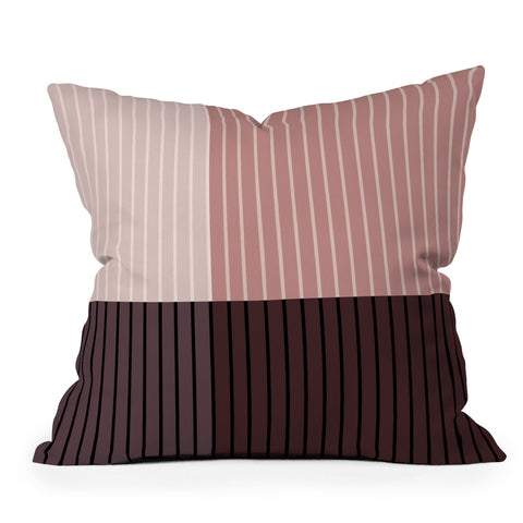 Colour Poems Color Block Line Abstract XI Outdoor Throw Pillow