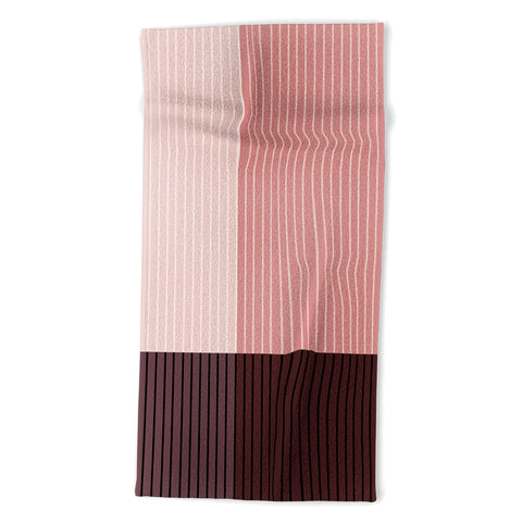 Colour Poems Color Block Line Abstract XI Beach Towel