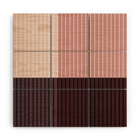 Colour Poems Color Block Line Abstract XI Wood Wall Mural