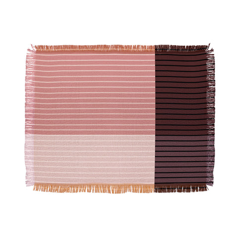 Colour Poems Color Block Line Abstract XI Throw Blanket