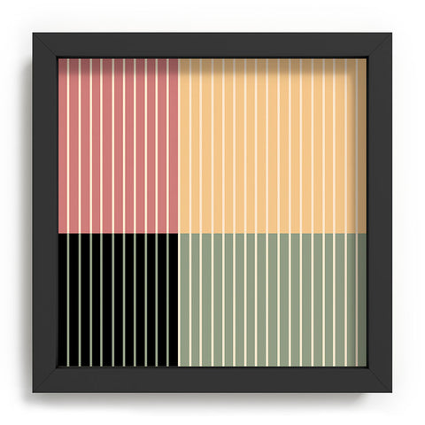 Colour Poems Color Block Line Abstract XII Recessed Framing Square