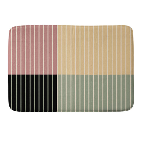 Colour Poems Color Block Line Abstract XII Memory Foam Bath Mat