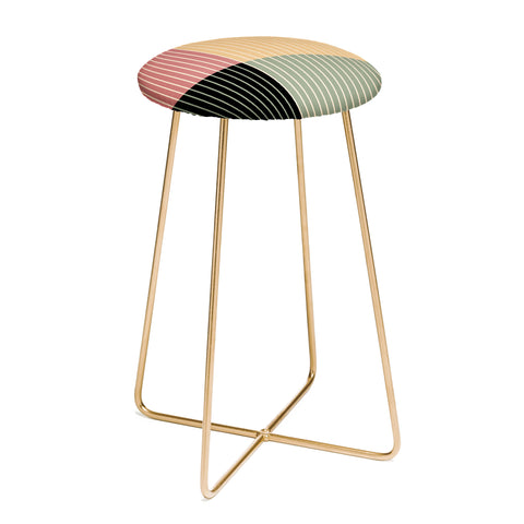 Colour Poems Color Block Line Abstract XII Counter Stool