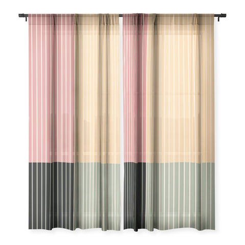 Colour Poems Color Block Line Abstract XII Sheer Non Repeat