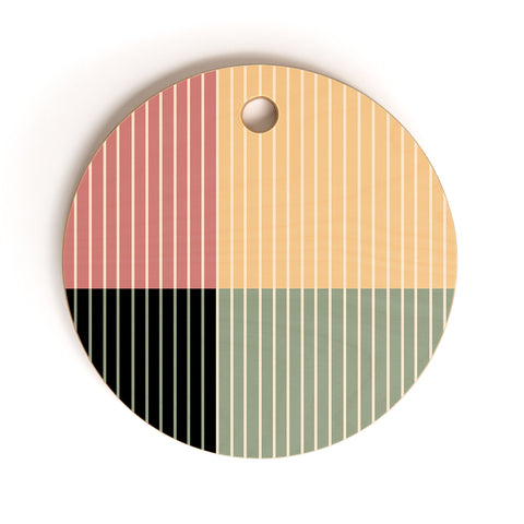 Colour Poems Color Block Line Abstract XII Cutting Board Round