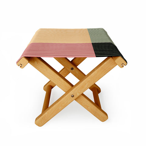 Colour Poems Color Block Line Abstract XII Folding Stool