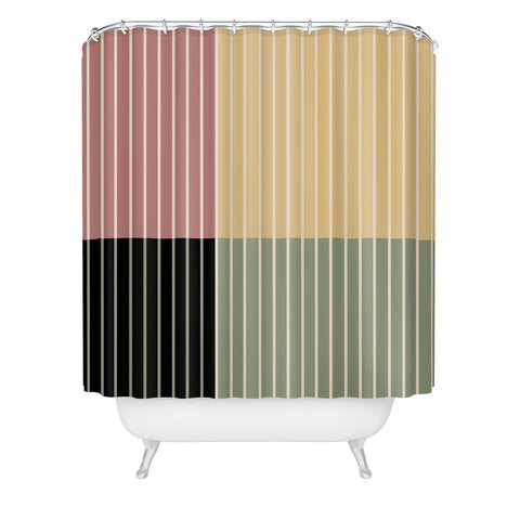 Colour Poems Color Block Line Abstract XII Shower Curtain