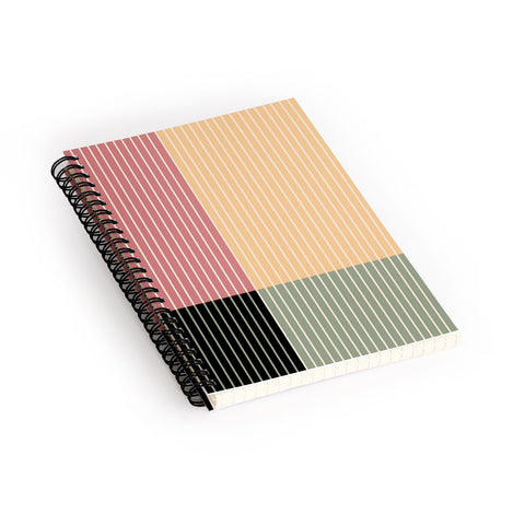 Colour Poems Color Block Line Abstract XII Spiral Notebook