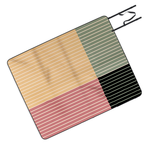 Colour Poems Color Block Line Abstract XII Picnic Blanket