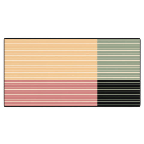 Colour Poems Color Block Line Abstract XII Desk Mat