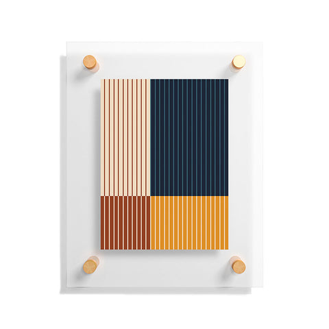 Colour Poems Color Block Line Abstract XIII Floating Acrylic Print